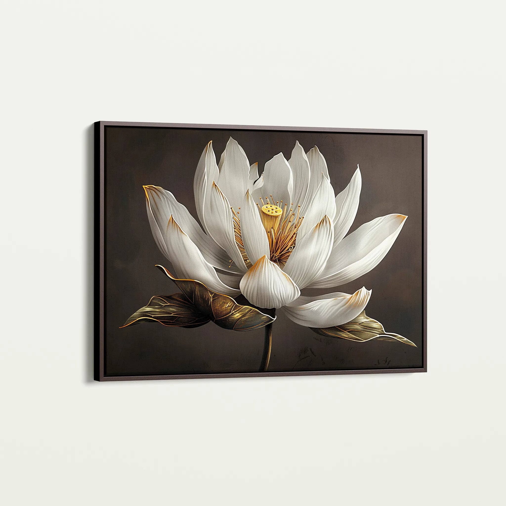 Floral 600 Canvas Art 18" x 24" / 45 x 60 cm / Black