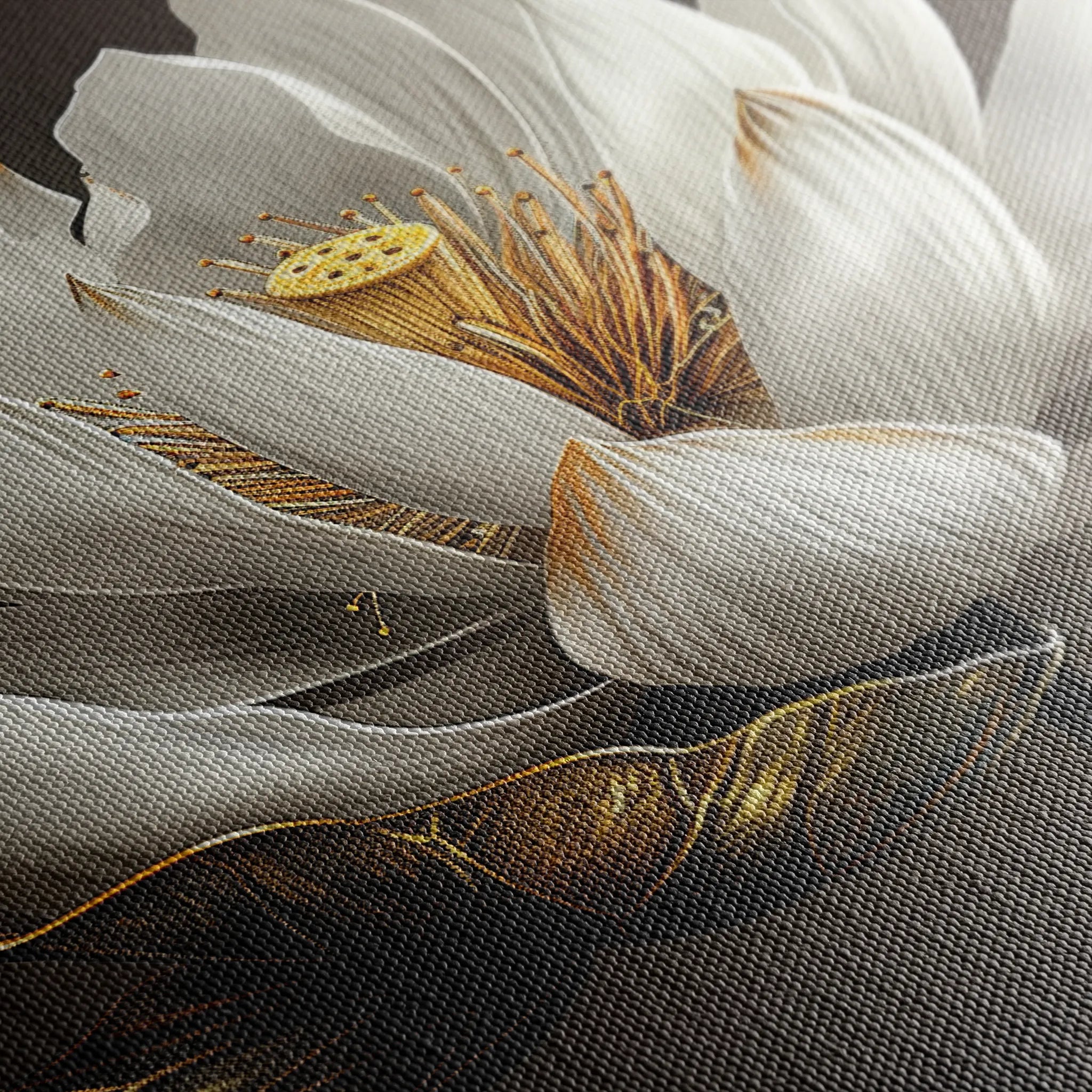 Floral 600 Canvas Art 18" x 24" / 45 x 60 cm / Black