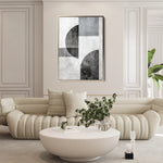 Abstract 601 Canvas Art 18" x 24" / 45 x 60 cm / Black