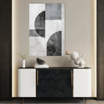 Abstract 601 Canvas Art 18" x 24" / 45 x 60 cm / Black