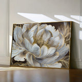 Floral 601 Canvas Art 18" x 24" / 45 x 60 cm / Black