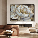 Floral 601 Canvas Art 18" x 24" / 45 x 60 cm / Black