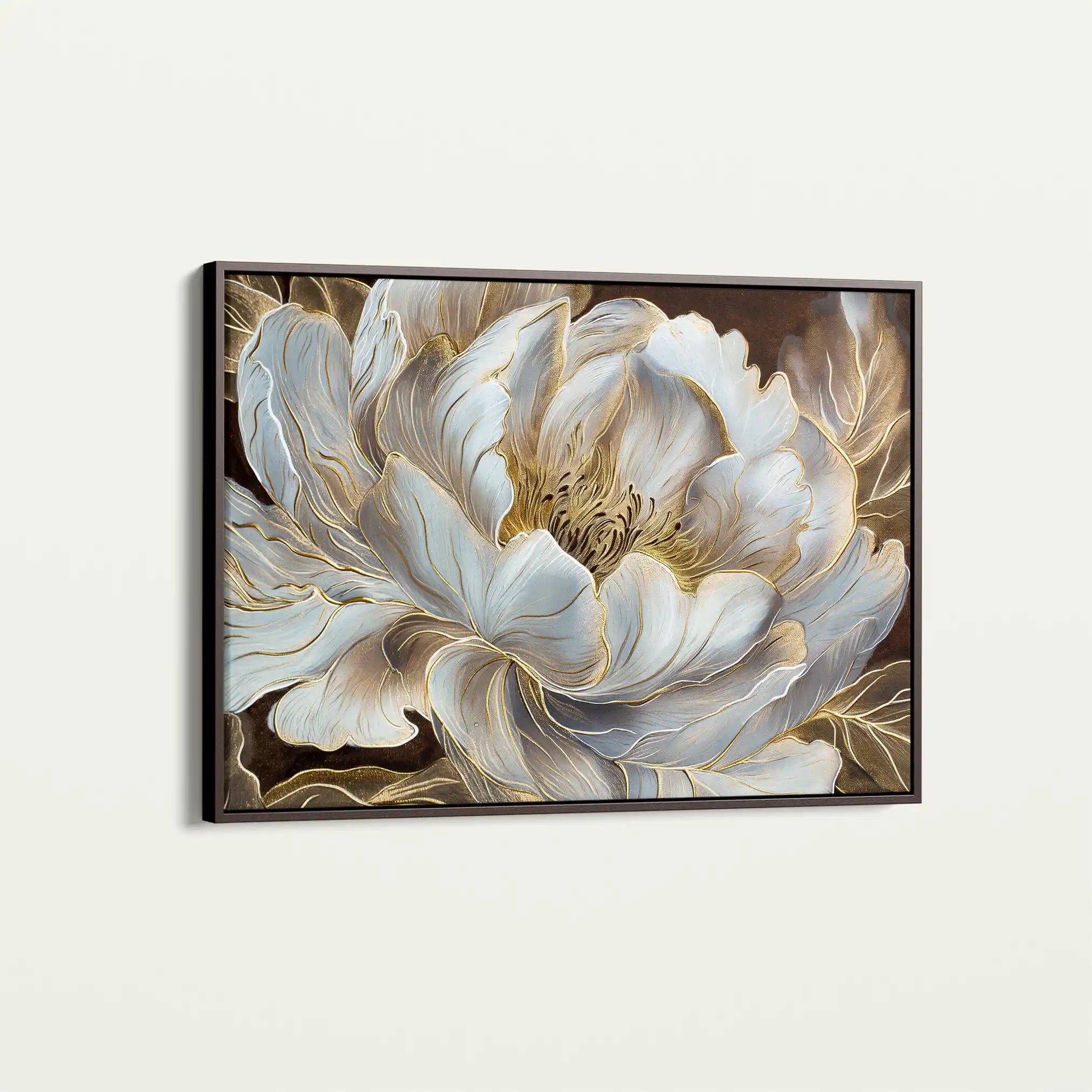 Floral 601 Canvas Art 18" x 24" / 45 x 60 cm / Black