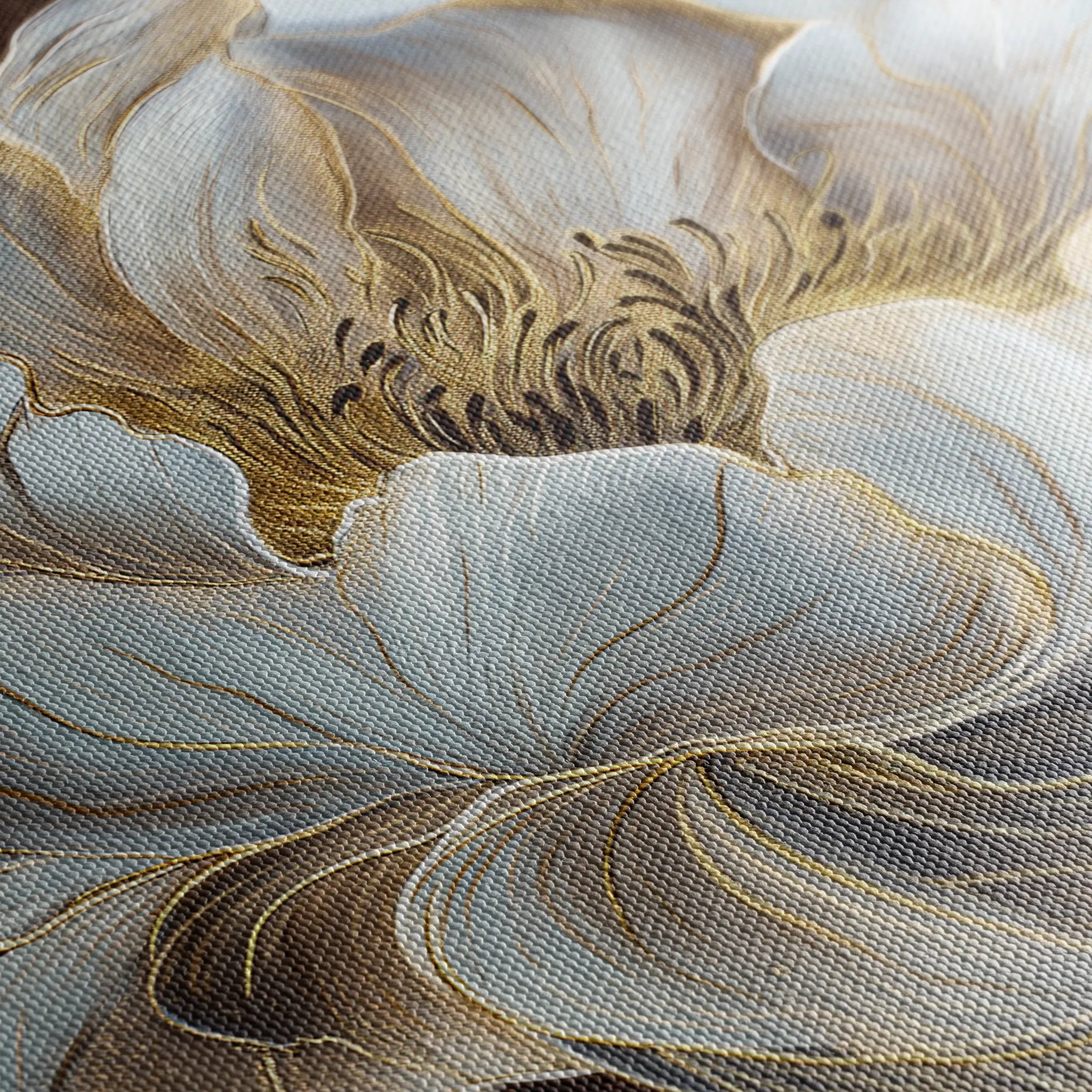 Floral 601 Canvas Art 18" x 24" / 45 x 60 cm / Black