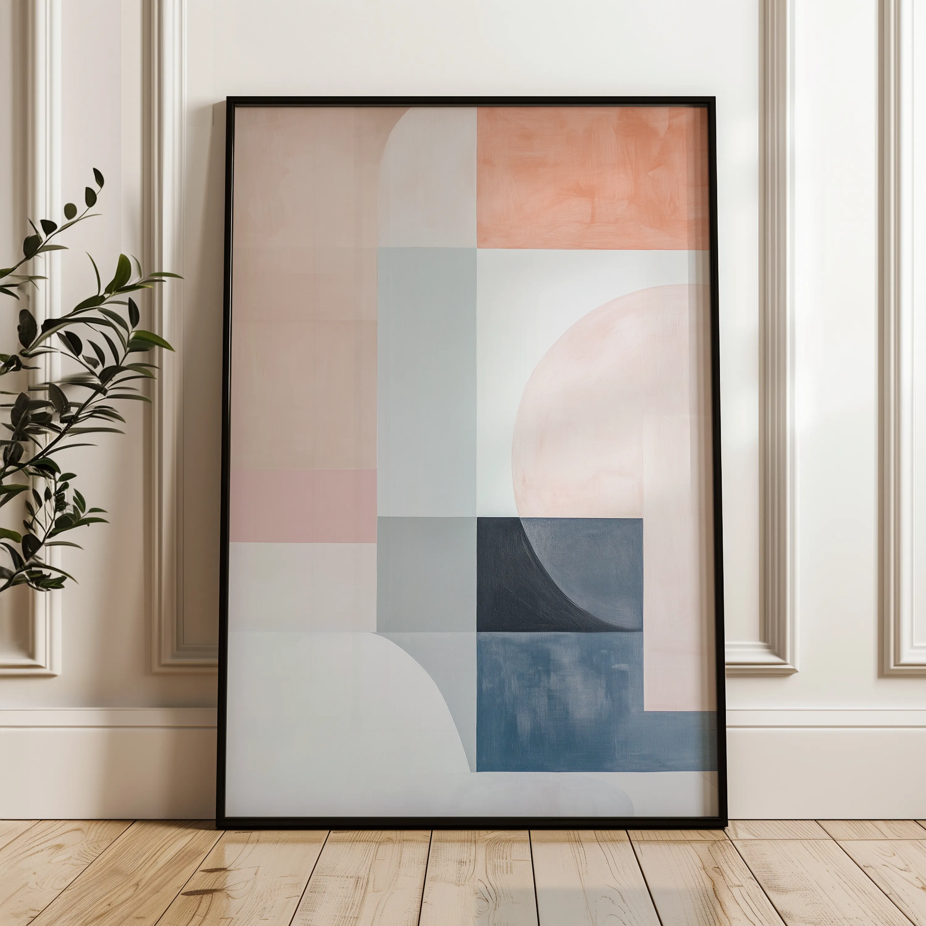 Abstract 602 Canvas Art 18" x 24" / 45 x 60 cm / Black