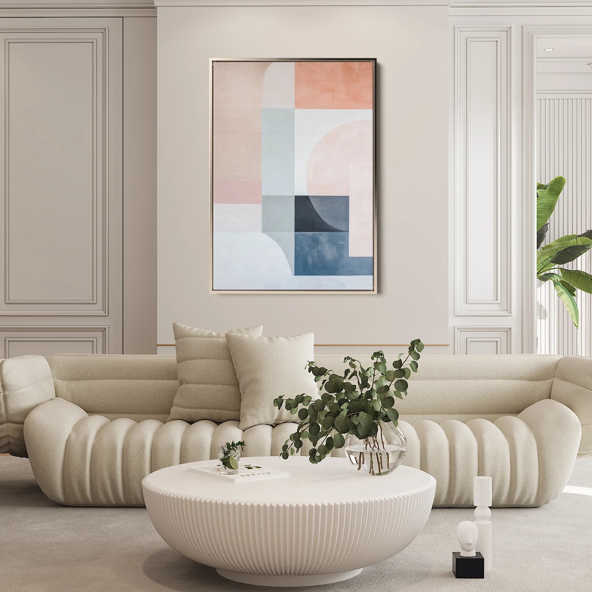 Abstract 602 Canvas Art 18" x 24" / 45 x 60 cm / Black