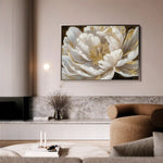 Floral 602 Canvas Art 60 x 40 cm / Black