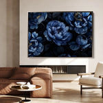Floral 603 Canvas Art 18" x 24" / 45 x 60 cm / Black
