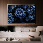Floral 603 Canvas Art 18" x 24" / 45 x 60 cm / Black