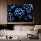 Floral 603 Canvas Art 18" x 24" / 45 x 60 cm / Black