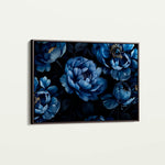Floral 603 Canvas Art 18" x 24" / 45 x 60 cm / Black