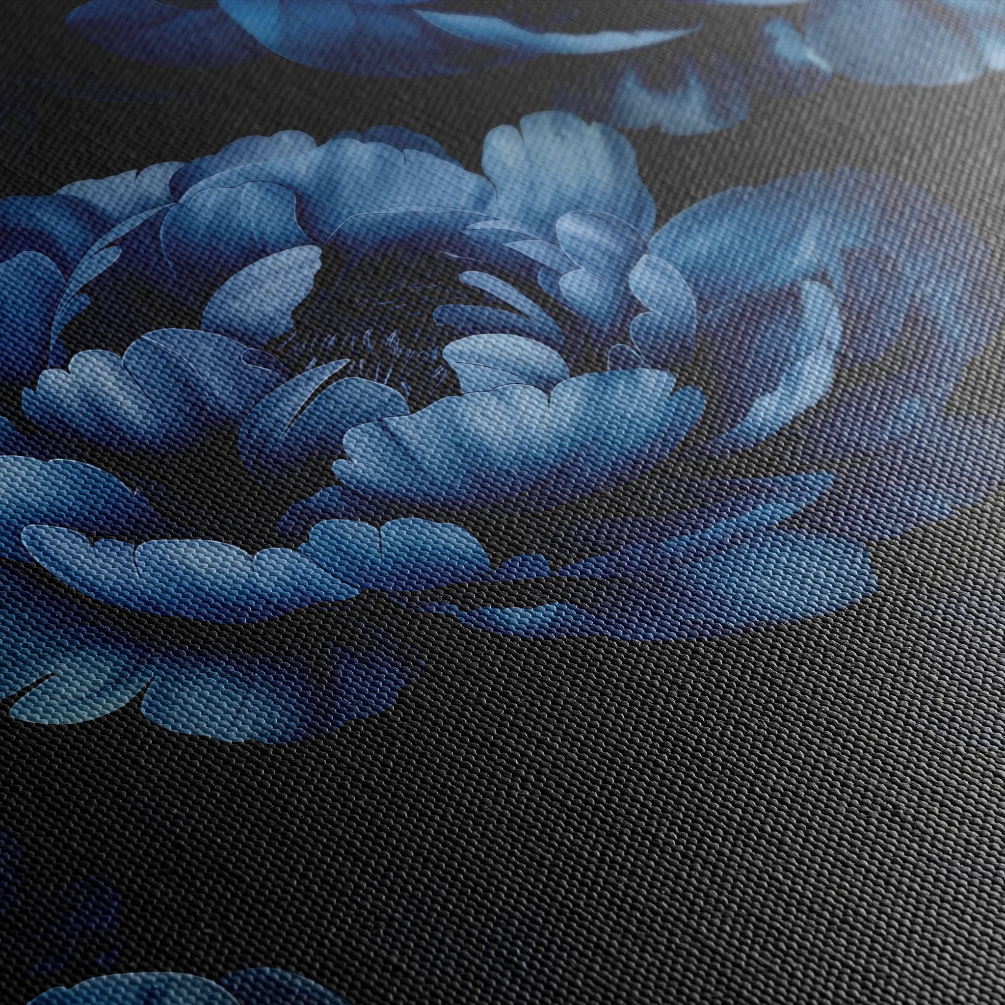 Floral 603 Canvas Art 18" x 24" / 45 x 60 cm / Black