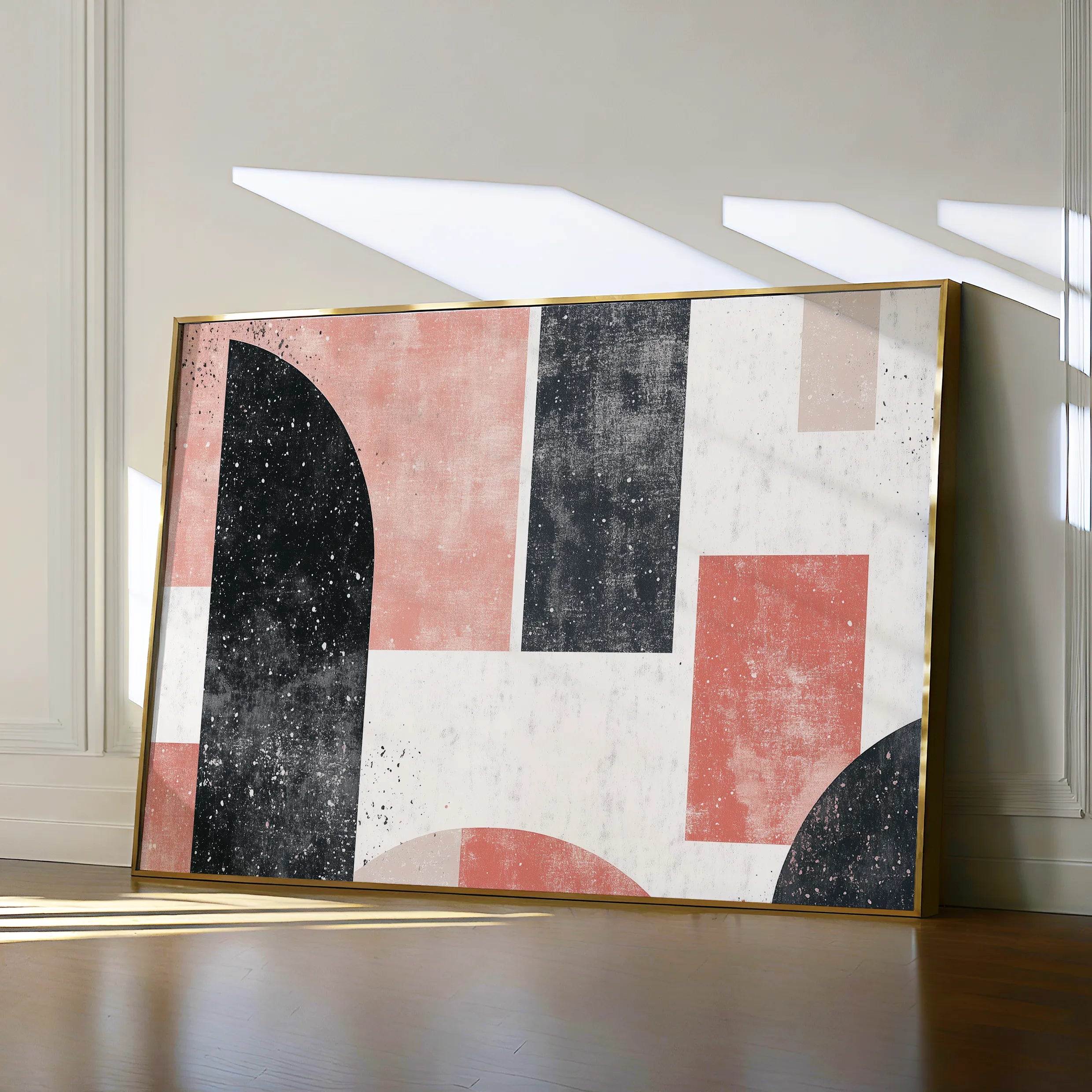 Abstract 604 Canvas Art 18" x 24" / 45 x 60 cm / Black