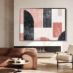 Abstract 604 Canvas Art 18" x 24" / 45 x 60 cm / Black