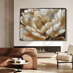 Floral 604 Canvas Art 18" x 24" / 45 x 60 cm / Black