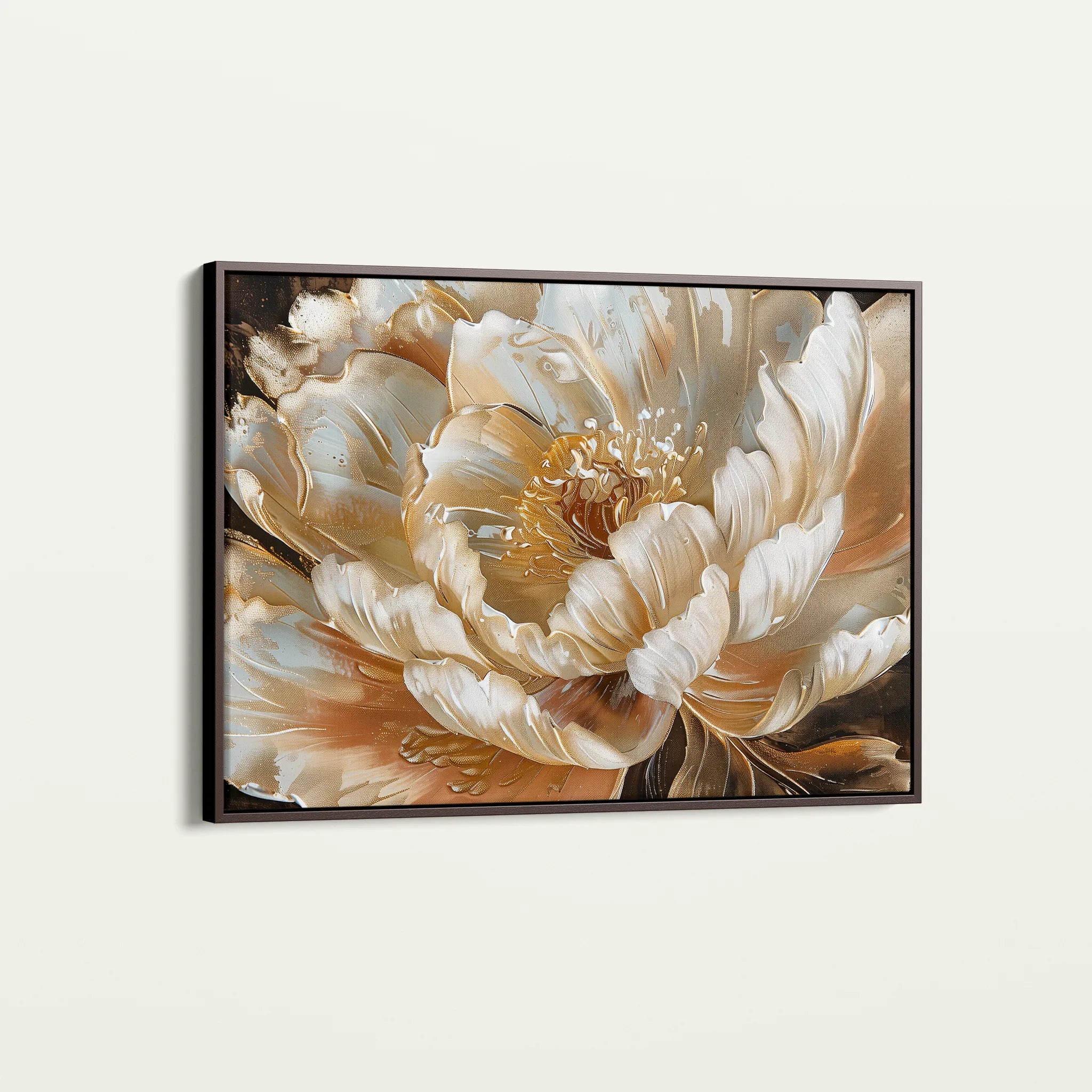 Floral 604 Canvas Art 18" x 24" / 45 x 60 cm / Black