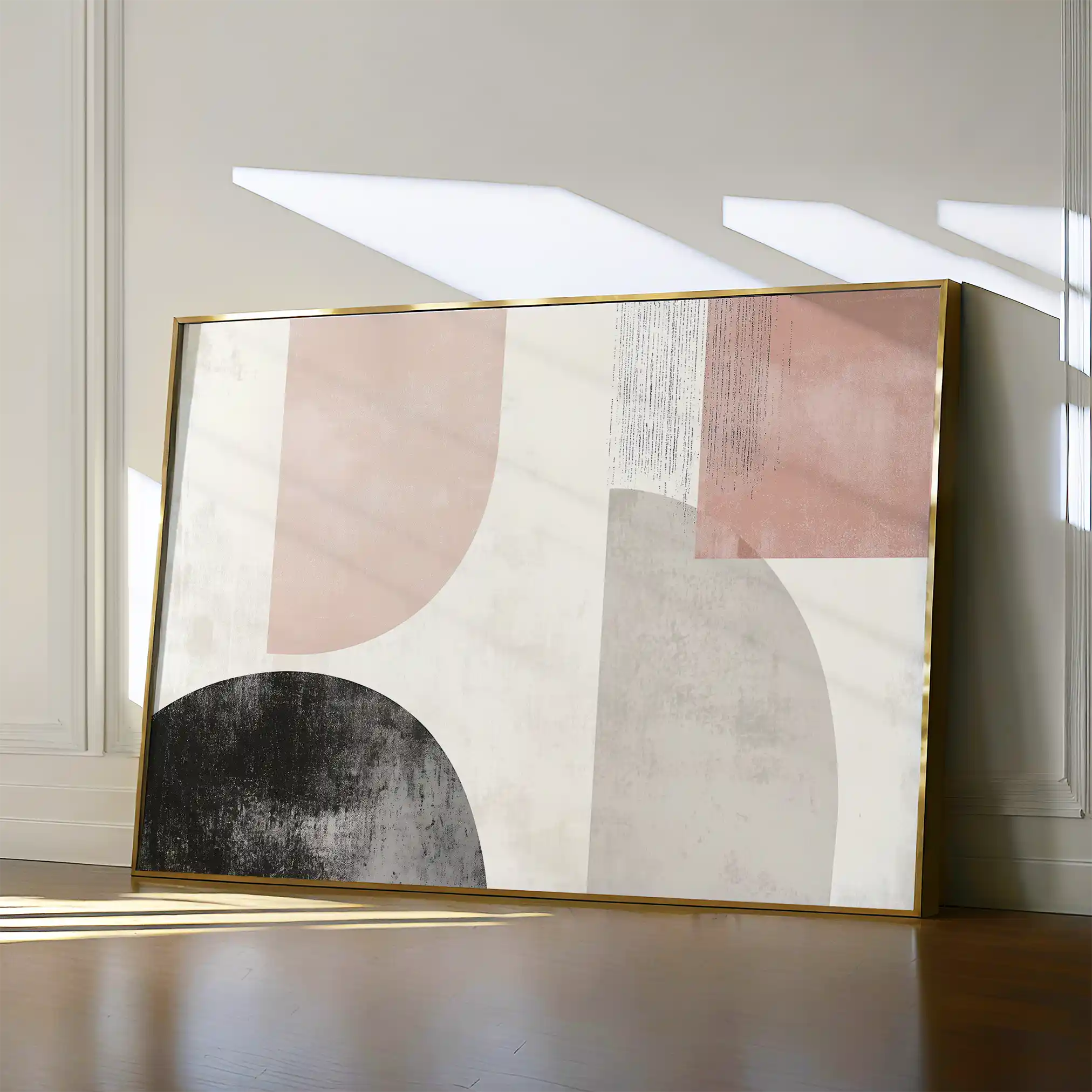 Abstract 605 Canvas Art 18" x 24" / 45 x 60 cm / Black