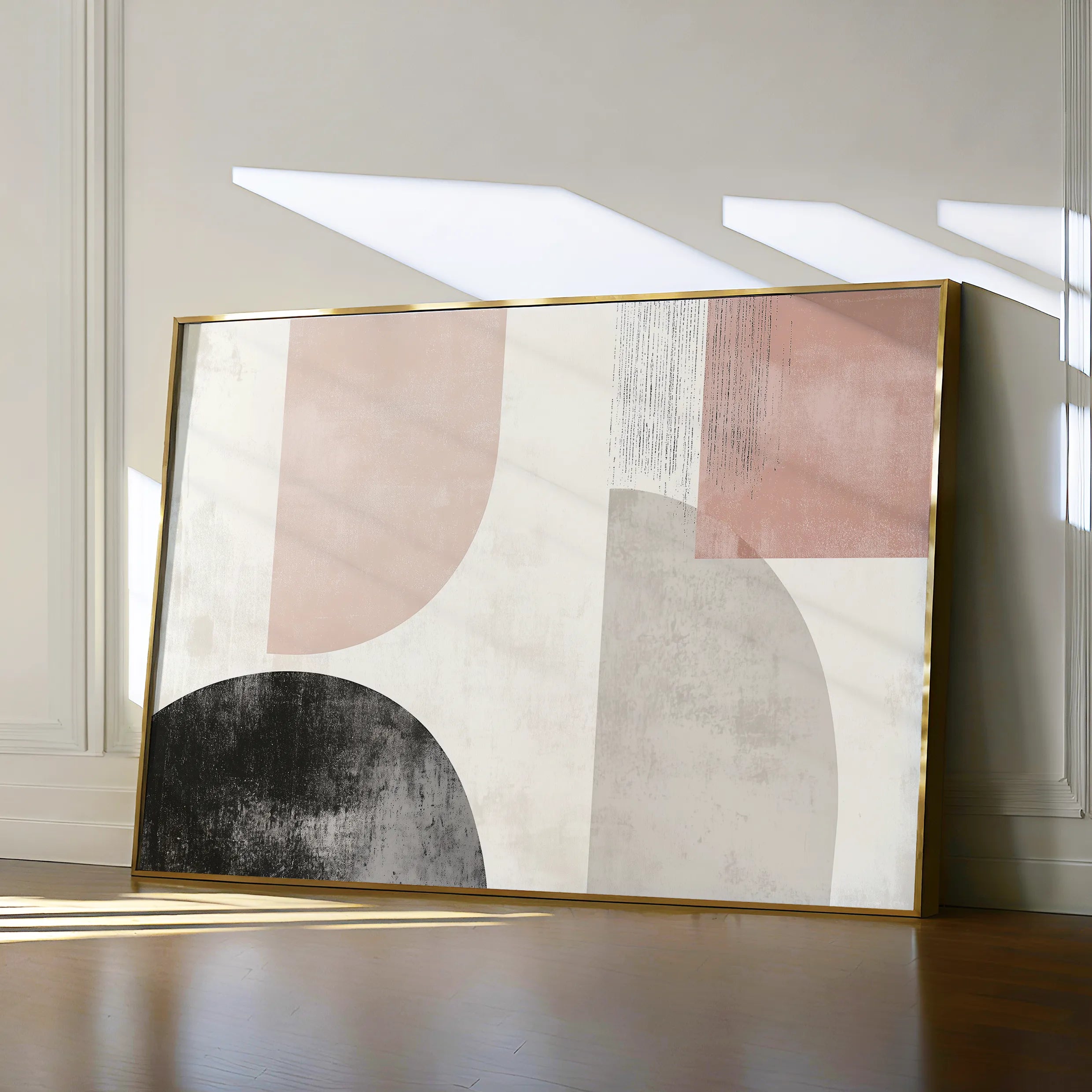 Abstract 605 Canvas Art 18" x 24" / 45 x 60 cm / Black