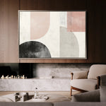 Abstract 605 Canvas Art 18" x 24" / 45 x 60 cm / Black