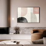 Abstract 605 Canvas Art 18" x 24" / 45 x 60 cm / Black