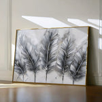 Floral 605 Canvas Art 18" x 24" / 45 x 60 cm / Black