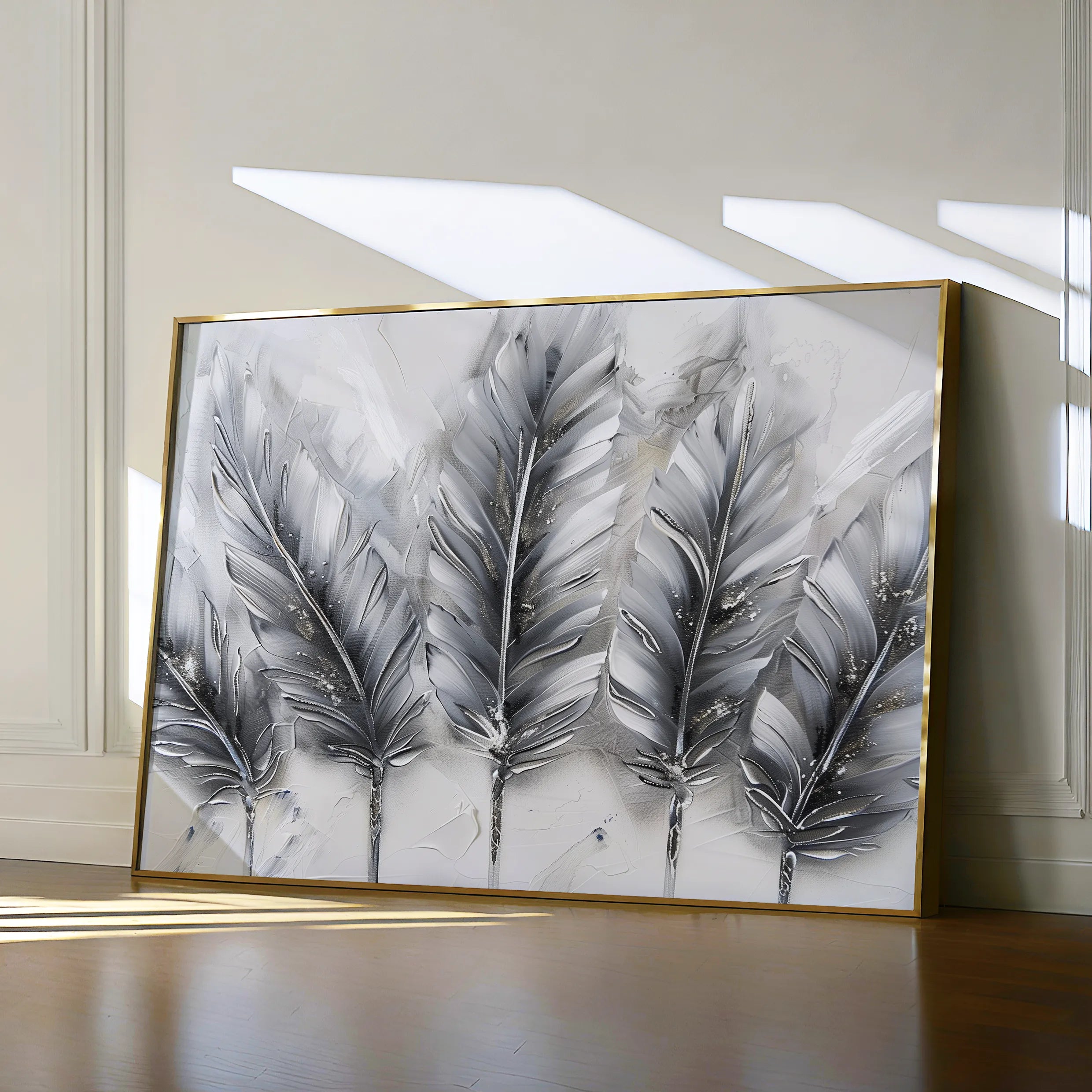Floral 605 Canvas Art 18" x 24" / 45 x 60 cm / Black