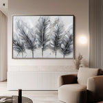 Floral 605 Canvas Art 18" x 24" / 45 x 60 cm / Black