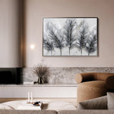 Floral 605 Canvas Art 18" x 24" / 45 x 60 cm / Black