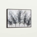 Floral 605 Canvas Art 18" x 24" / 45 x 60 cm / Black