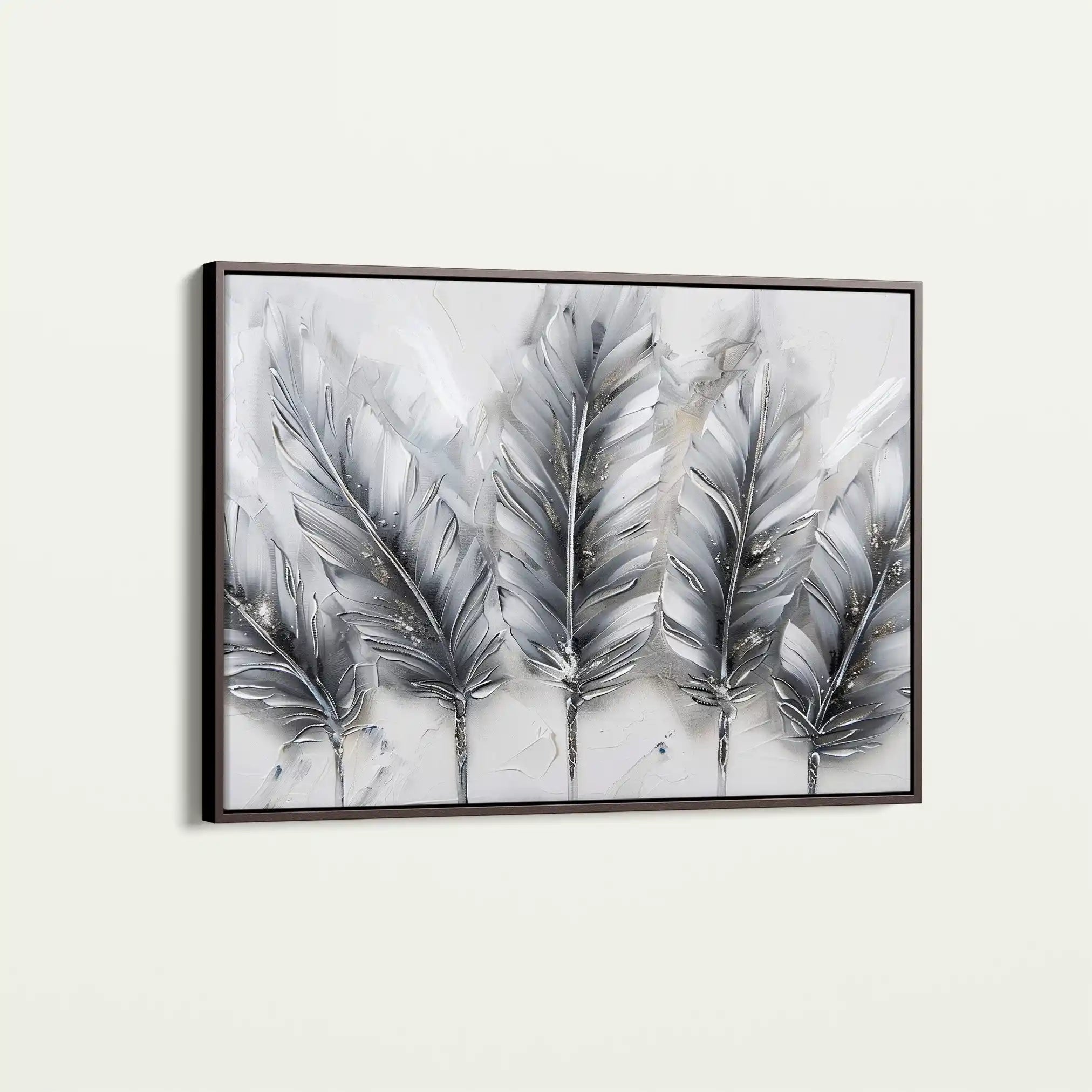 Floral 605 Canvas Art 60 x 40 cm / Black