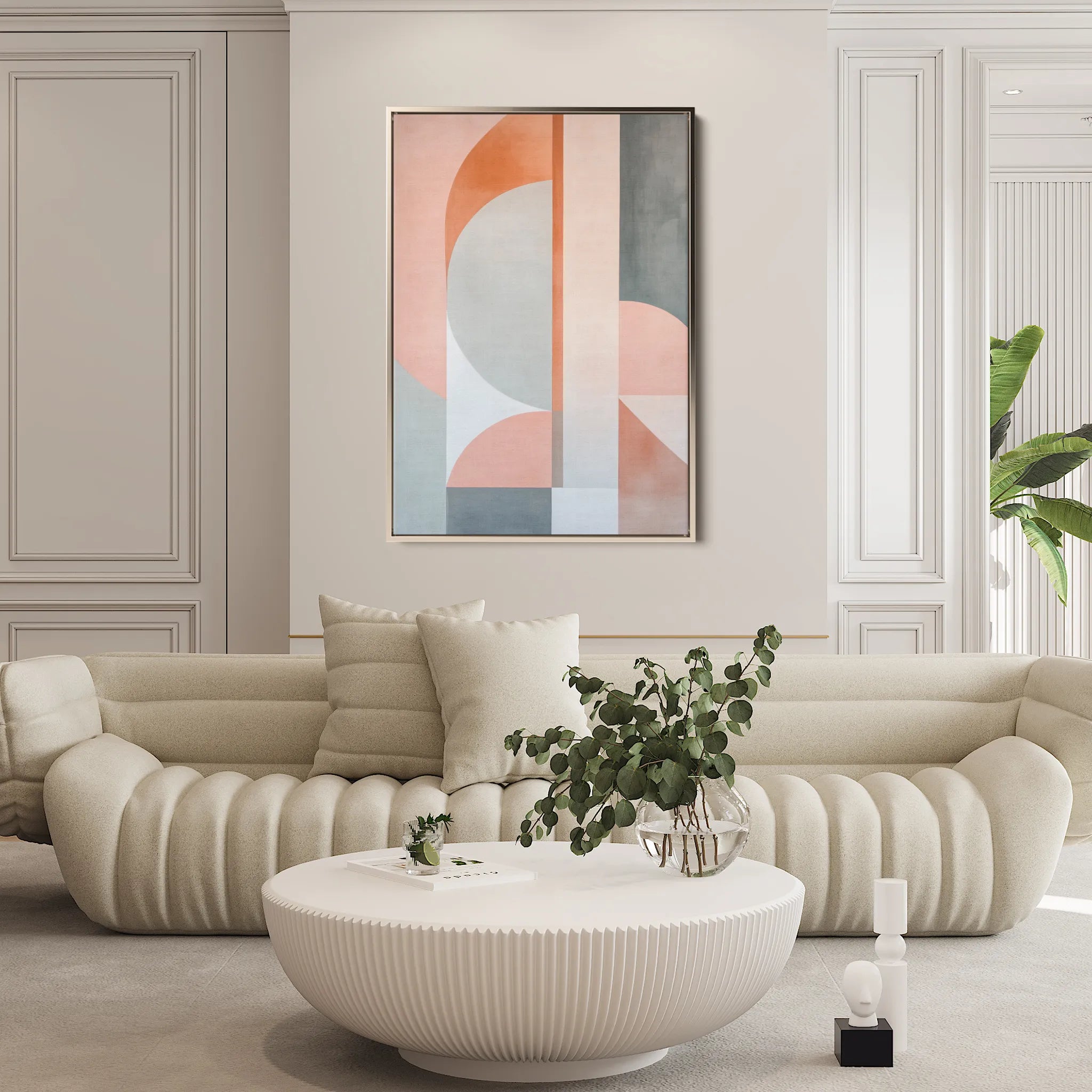 Abstract 606 Canvas Art 18" x 24" / 45 x 60 cm / Black
