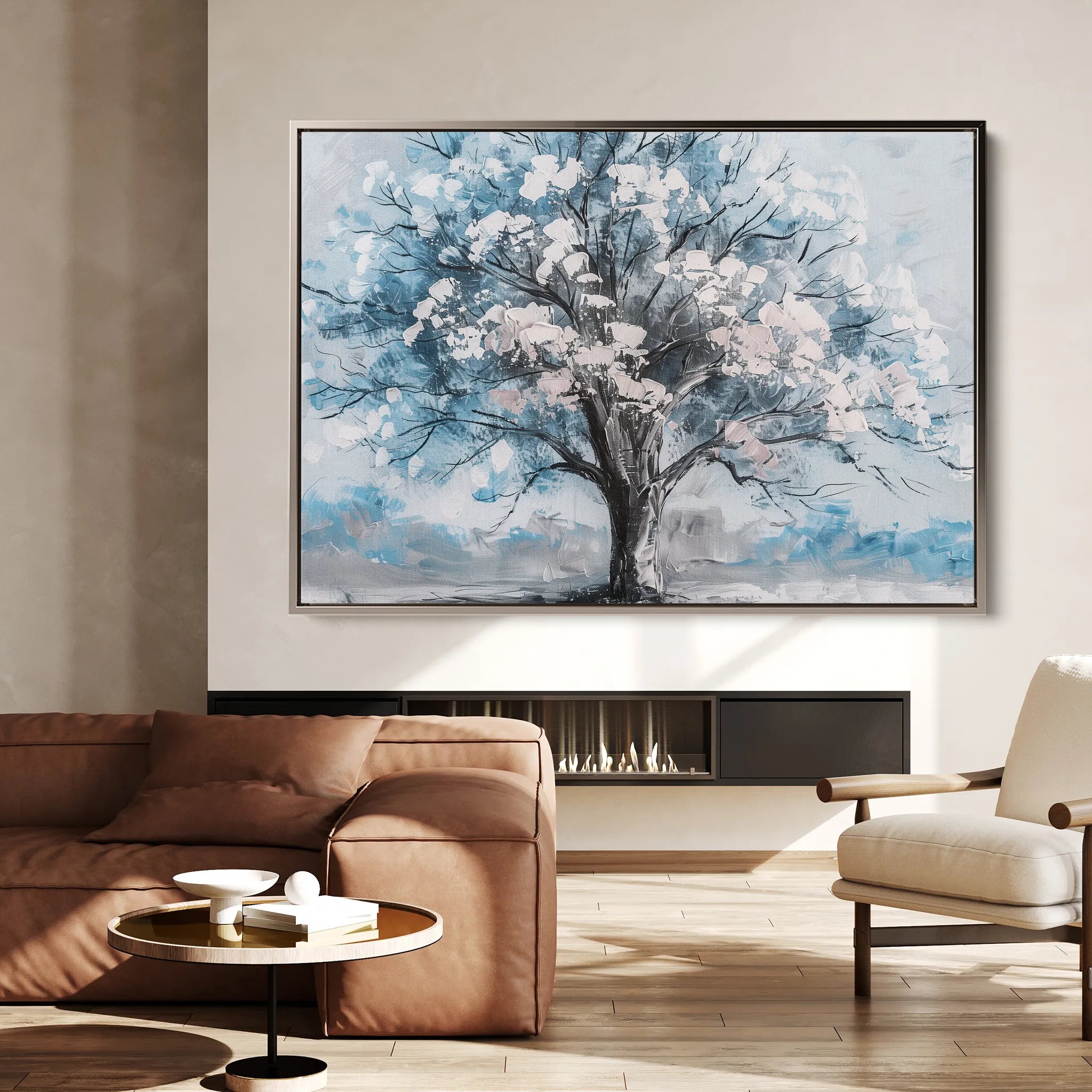 Floral 606 Canvas Art 18" x 24" / 45 x 60 cm / Black