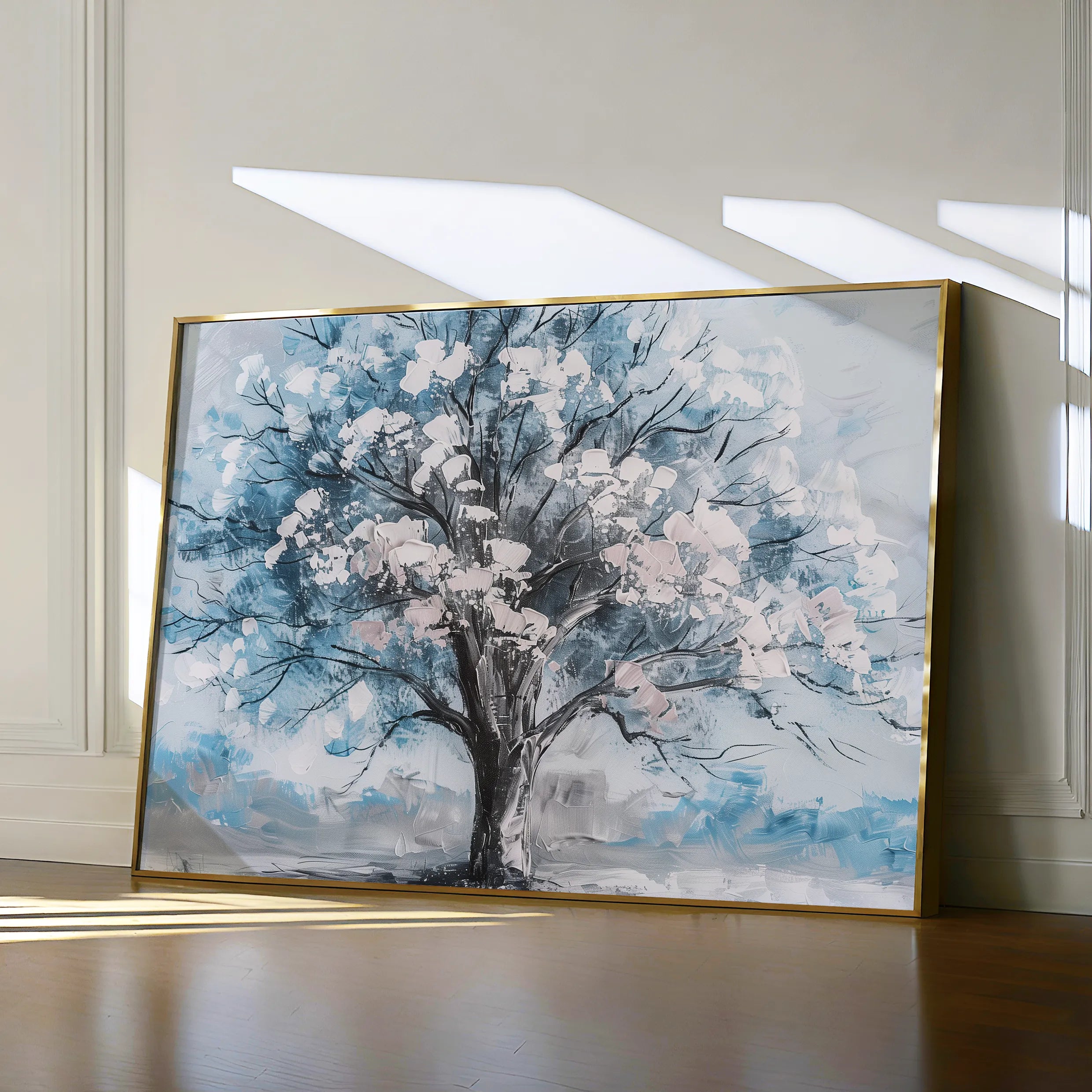 Floral 606 Canvas Art 18" x 24" / 45 x 60 cm / Black