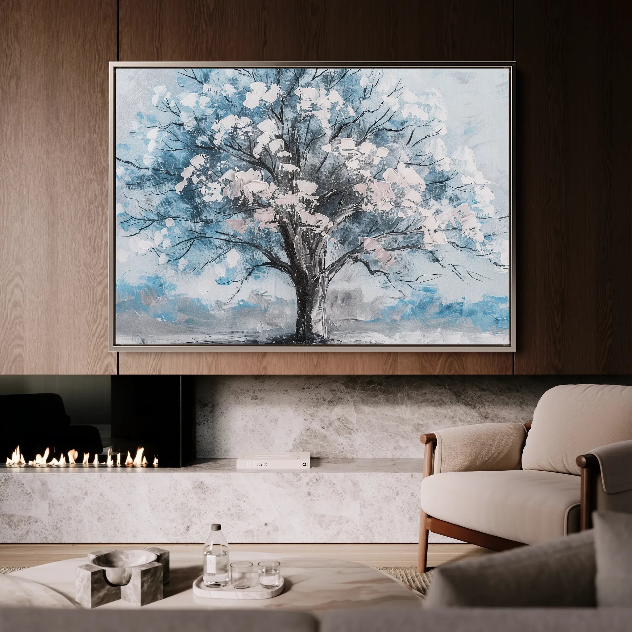 Floral 606 Canvas Art 18" x 24" / 45 x 60 cm / Black