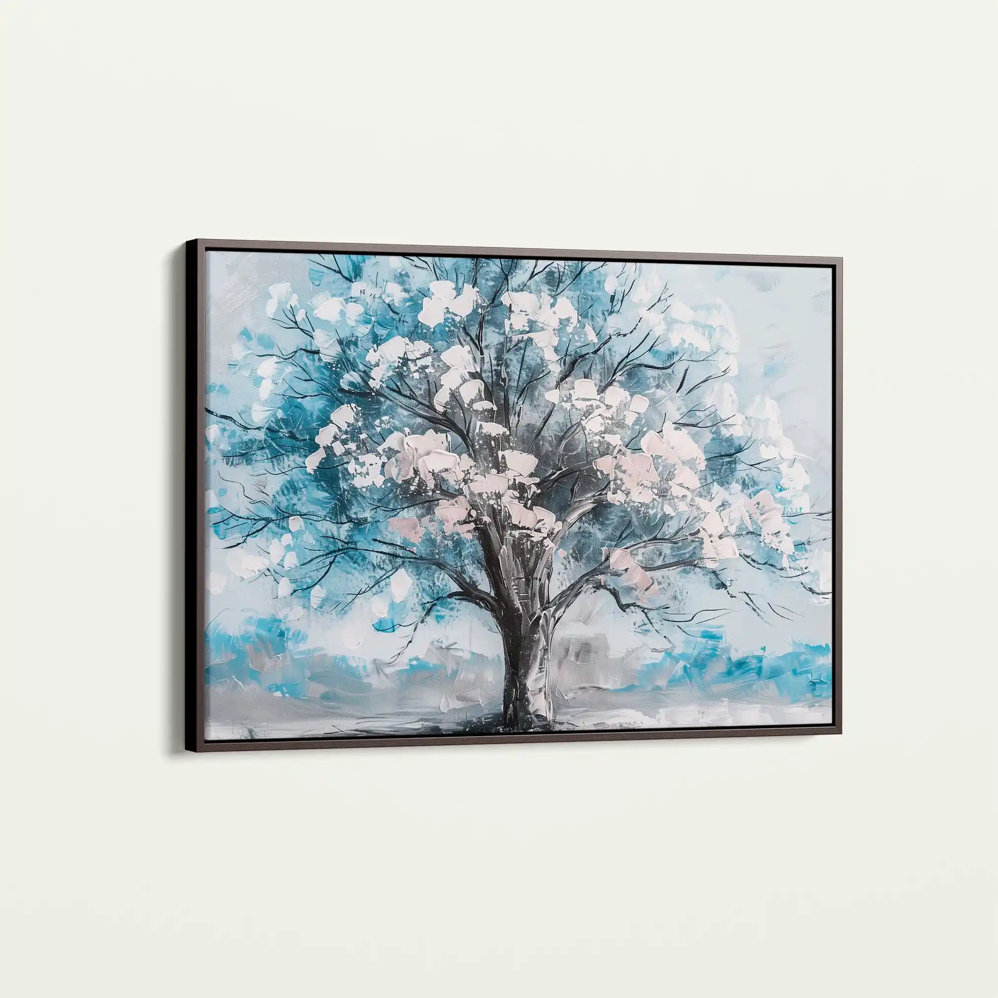 Floral 606 Canvas Art 60 x 40 cm / Black