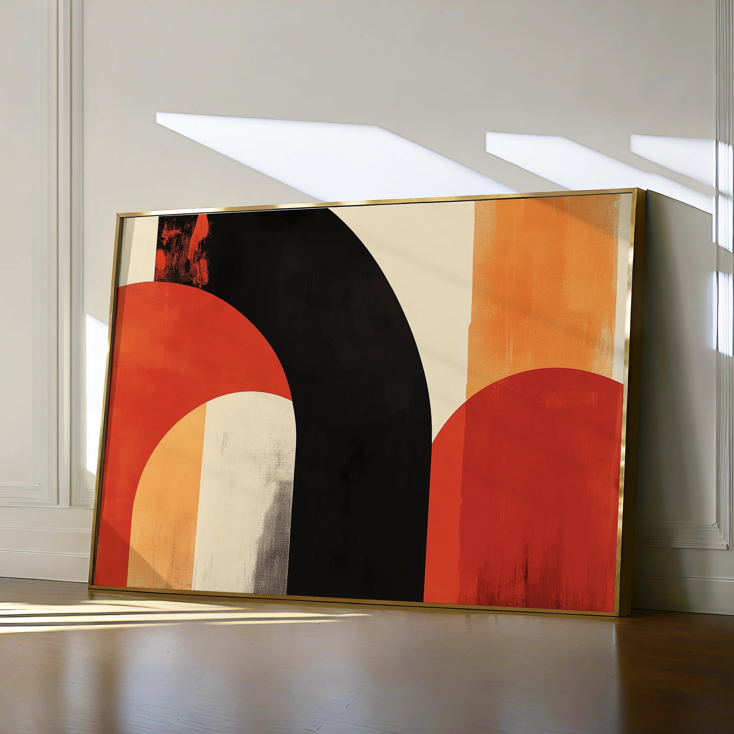 Abstract 607 Canvas Art 18" x 24" / 45 x 60 cm / Black