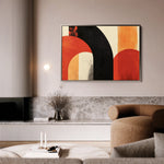 Abstract 607 Canvas Art 18" x 24" / 45 x 60 cm / Black