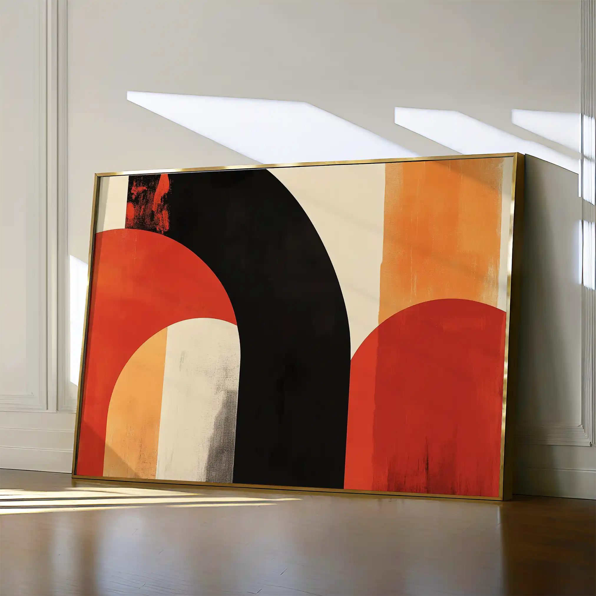 Abstract 607 Canvas Art 60 x 40 cm / Black