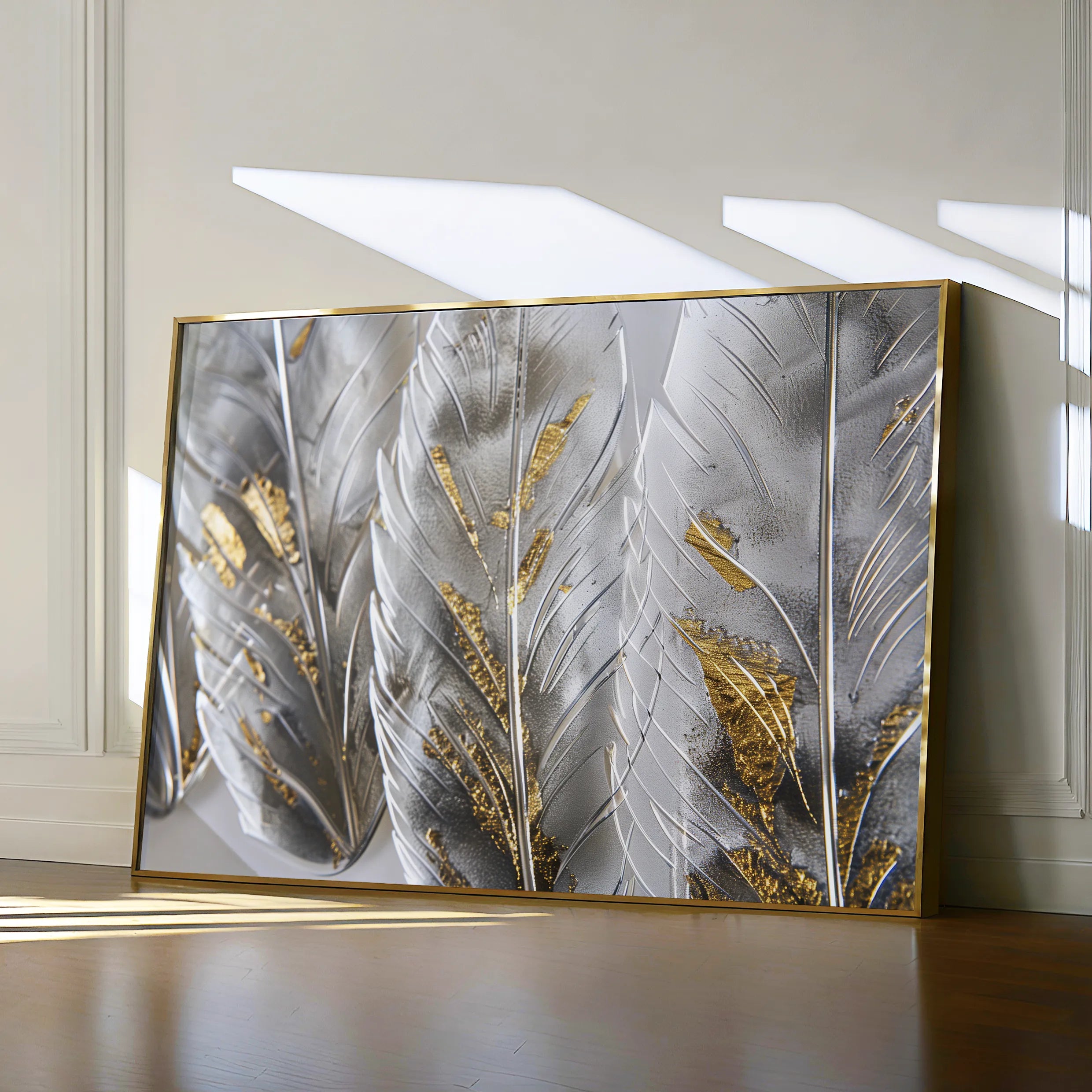Floral 607 Canvas Art 18" x 24" / 45 x 60 cm / Black