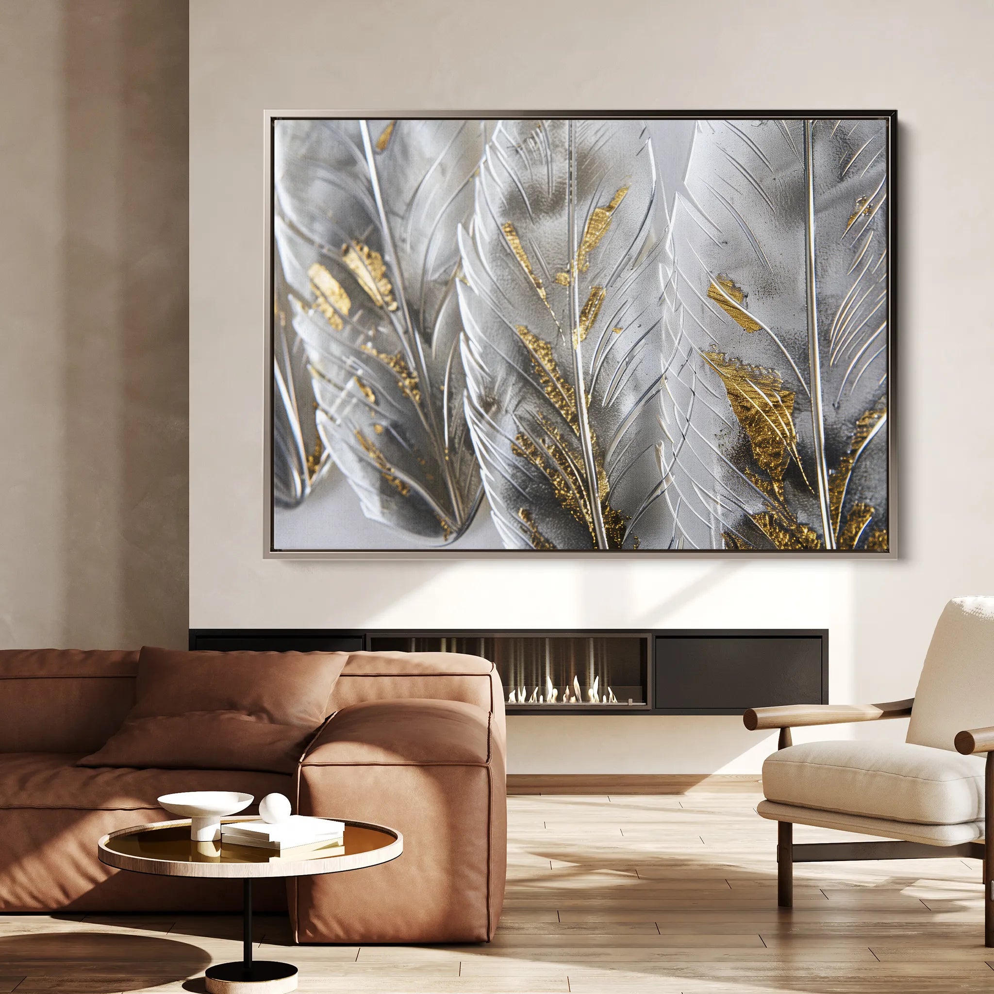 Floral 607 Canvas Art 18" x 24" / 45 x 60 cm / Black