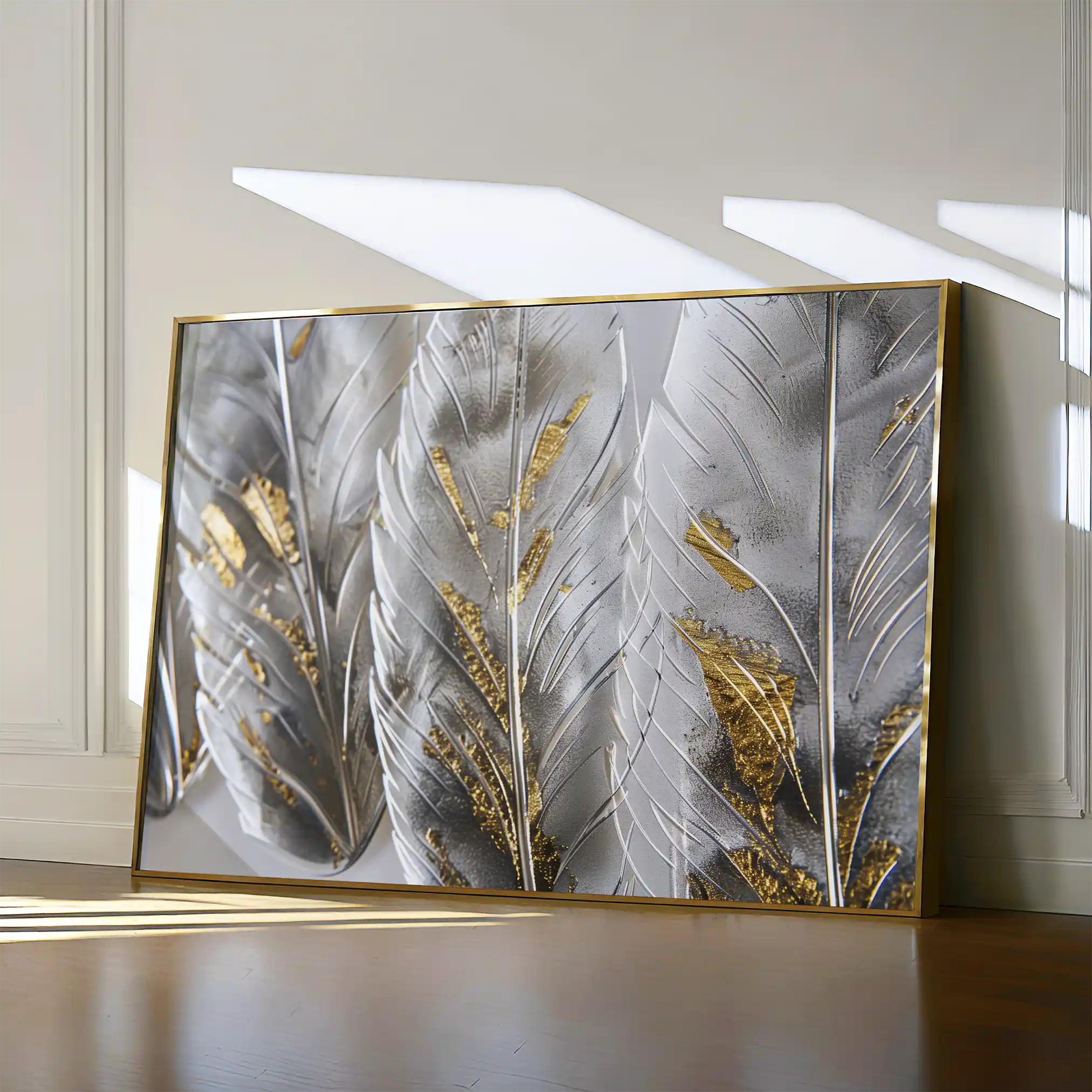 Floral 607 Canvas Art 60 x 40 cm / Black