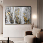 Floral 607 Canvas Art 60 x 40 cm / Black