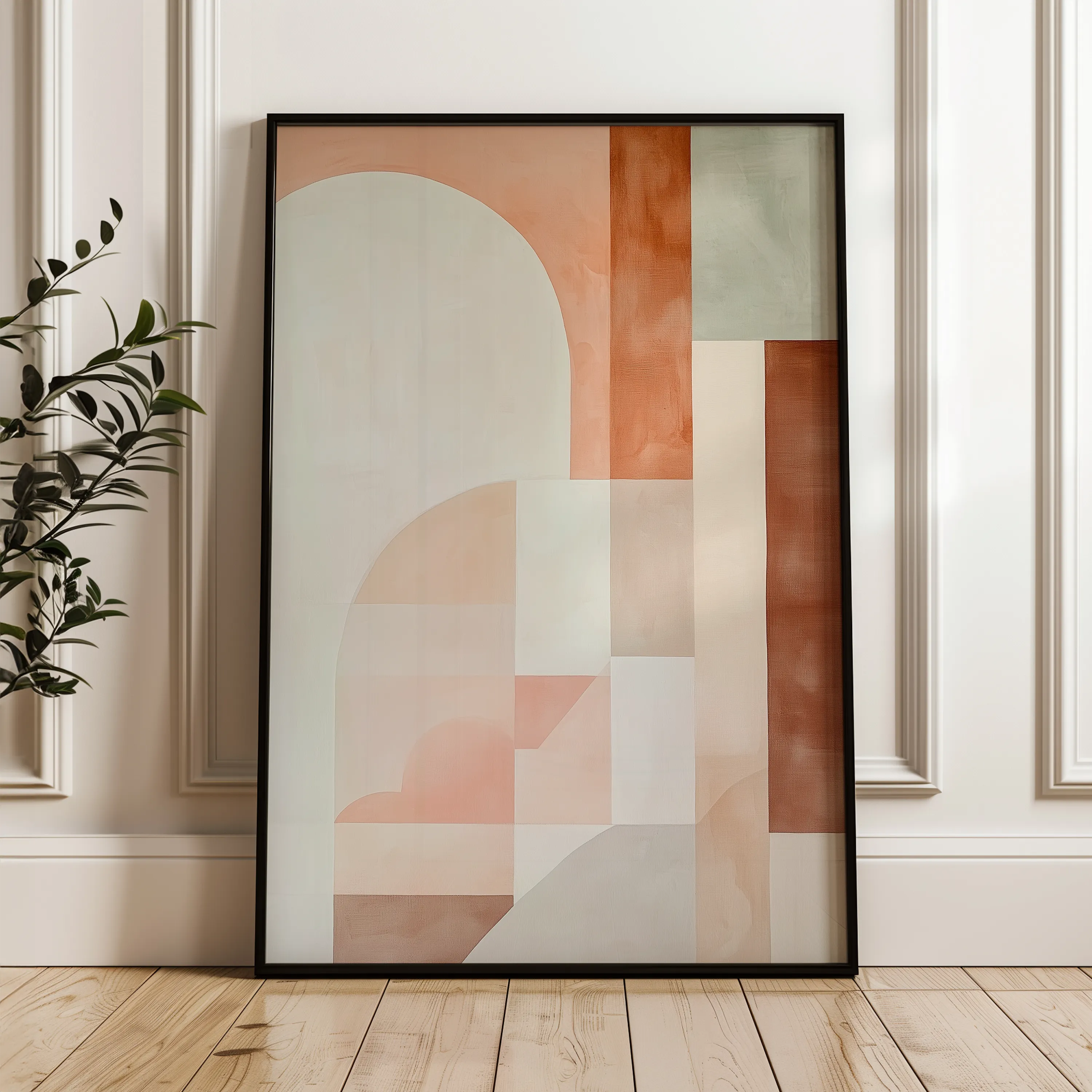 Abstract 608 Canvas Art 18" x 24" / 45 x 60 cm / Black
