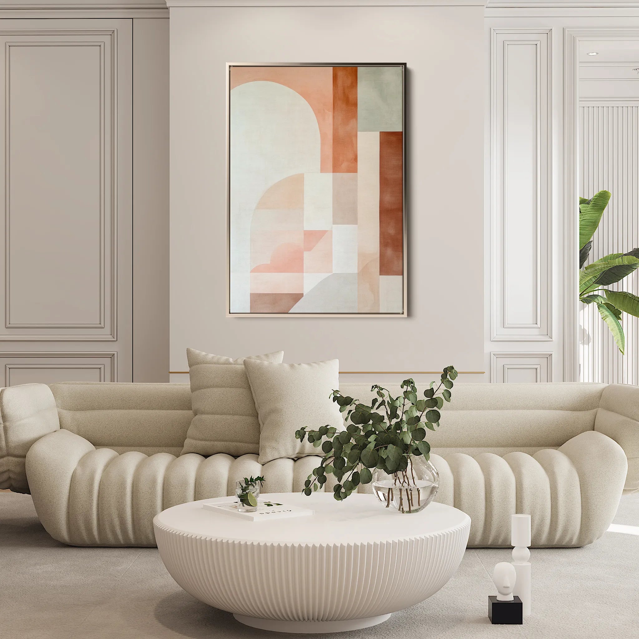 Abstract 608 Canvas Art 18" x 24" / 45 x 60 cm / Black