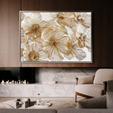 Floral 608 Canvas Art 18" x 24" / 45 x 60 cm / Black