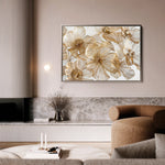 Floral 608 Canvas Art 18" x 24" / 45 x 60 cm / Black