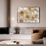 Floral 608 Canvas Art 18" x 24" / 45 x 60 cm / Black