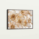 Floral 608 Canvas Art 18" x 24" / 45 x 60 cm / Black