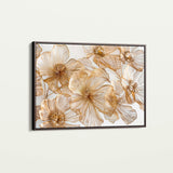 Floral 608 Canvas Art 18" x 24" / 45 x 60 cm / Black