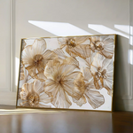 Floral 608 Canvas Art 60 x 40 cm / Black